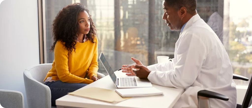 Doctor consulting with a patient
