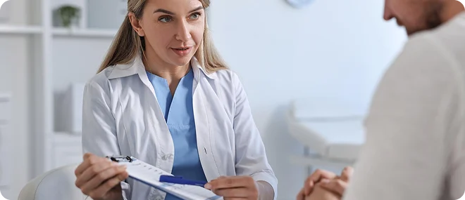 Doctor discussing a treatment plan with a patient