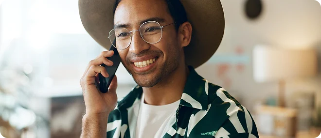 Man contacting a wellness clinic by phone